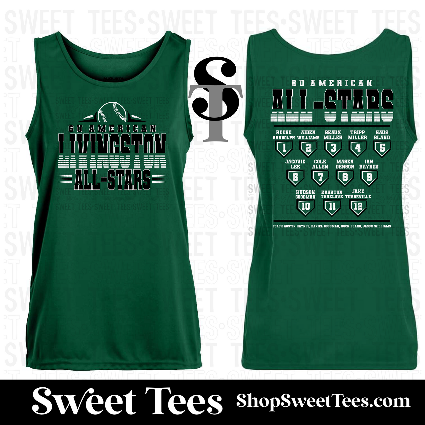 6U American Livingston All-Stars 2025 Roster tee