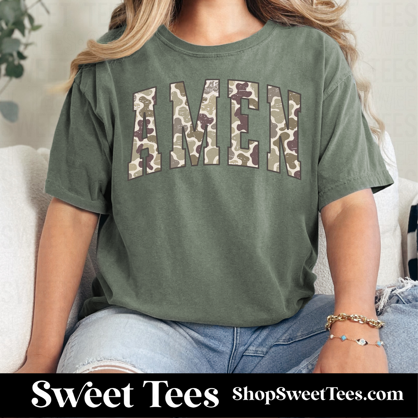 Camo Amen tee