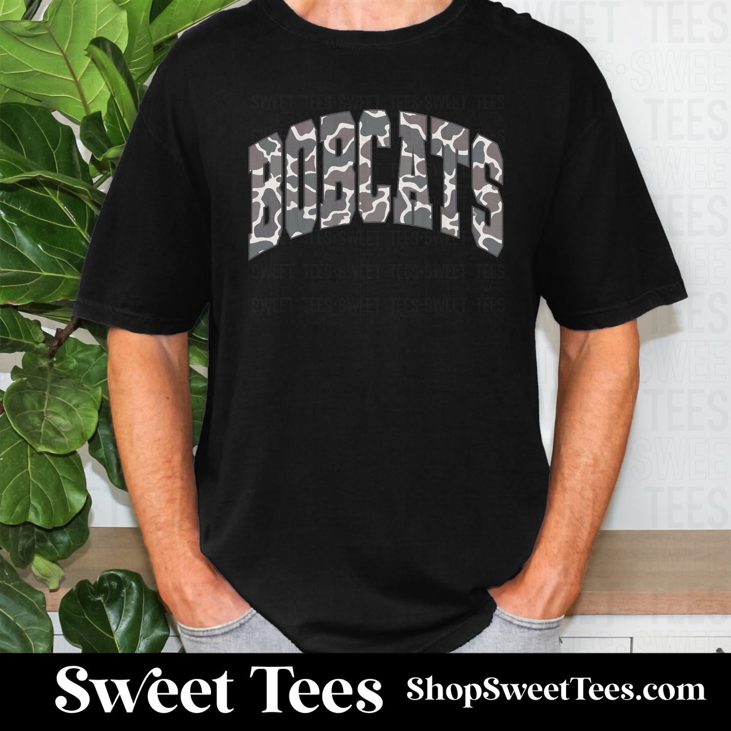 Bobcats Varsity Old School Camo 062 tee