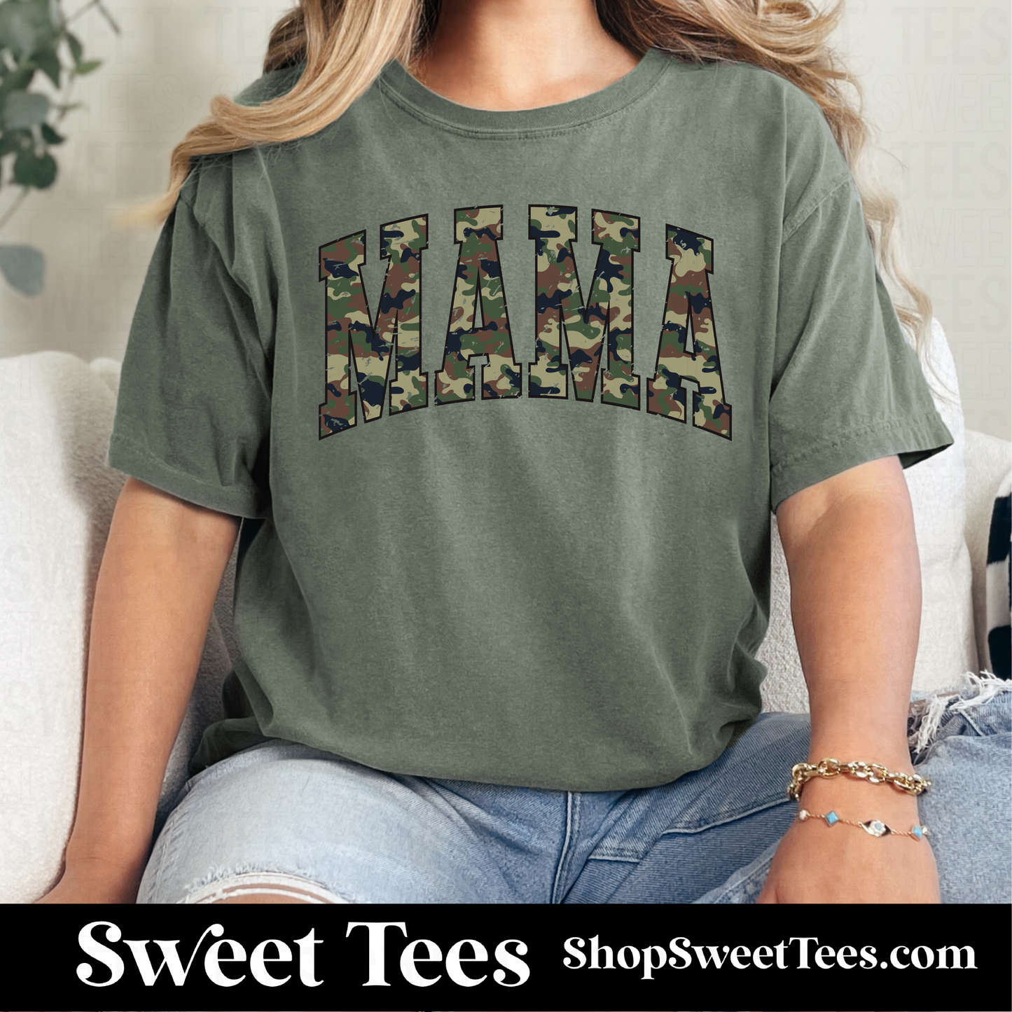 Camo Mama tee - Moss