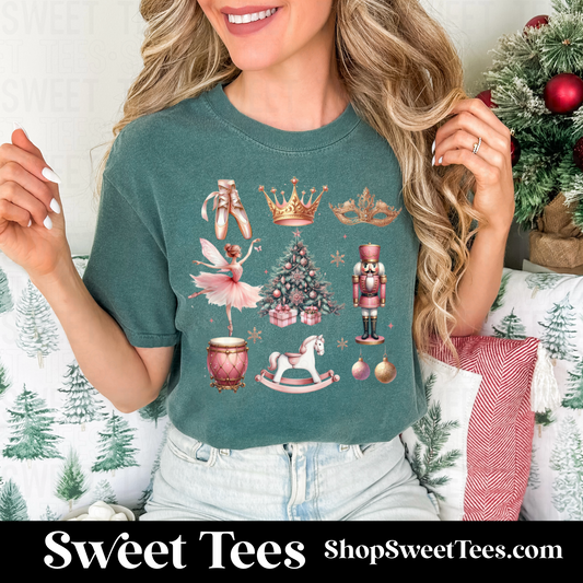 Nutcracker Coquette tee - Green