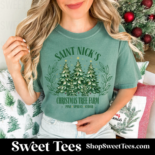 Saint Nicks Christmas Tree Farm tee