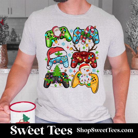 Christmas Video Game Controller tee