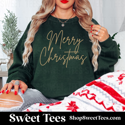 Merry Christmas Script Sweatshirt