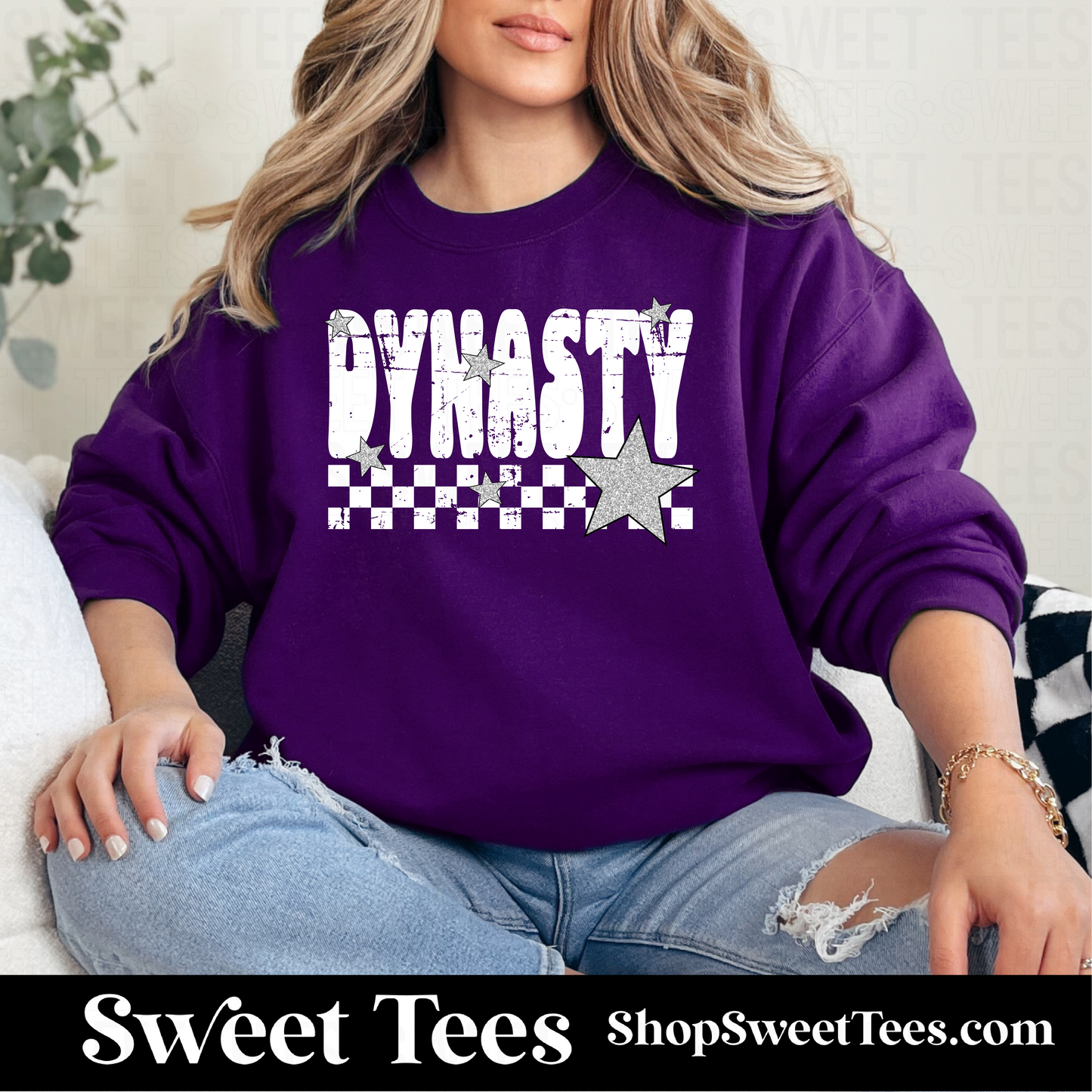 Dynasty Grunge Checkered Star 059 Sweatshirt