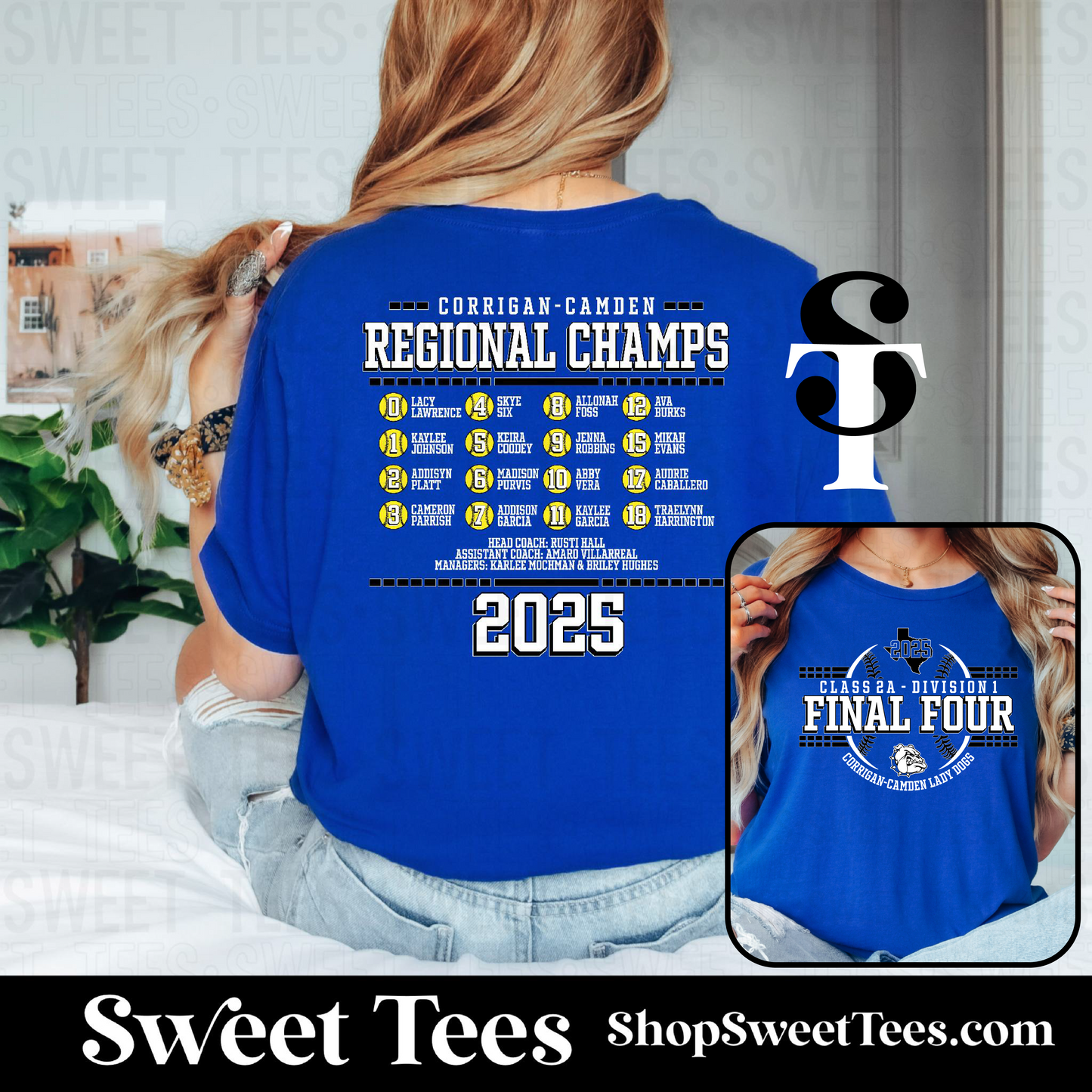 Final Four Regional Champs Corrigan Softball Ladydogs tee