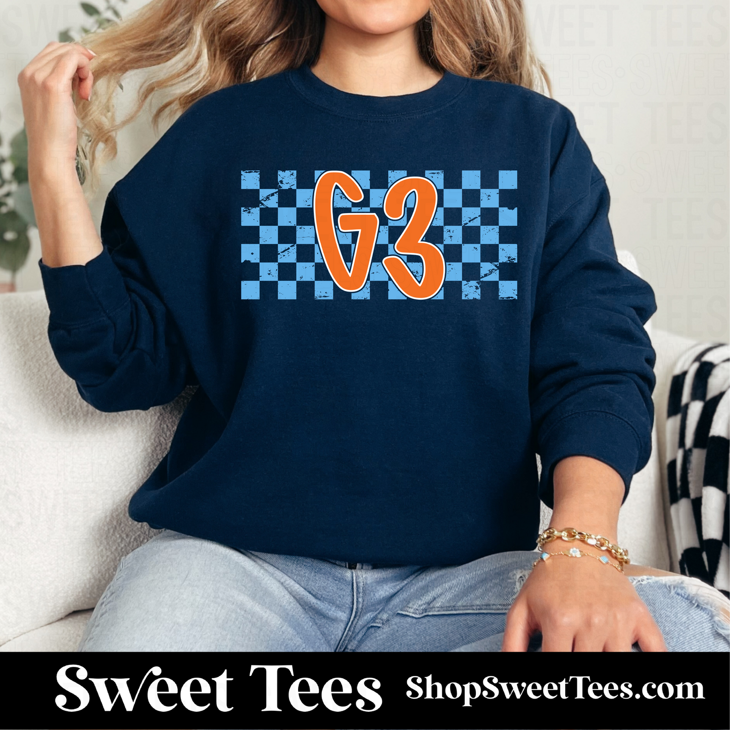 G3 Checker Sweatshirt (Navy)