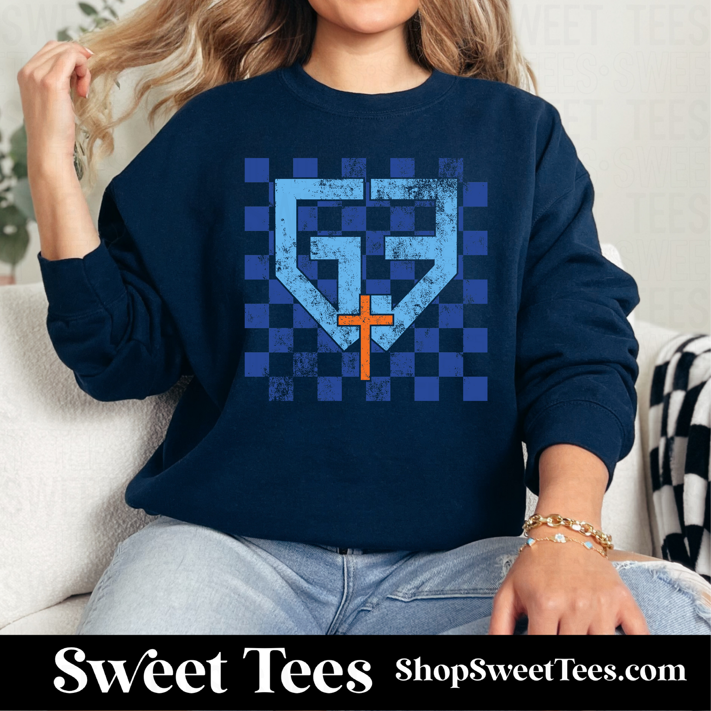 G3 Grunge Checker Sweatshirt