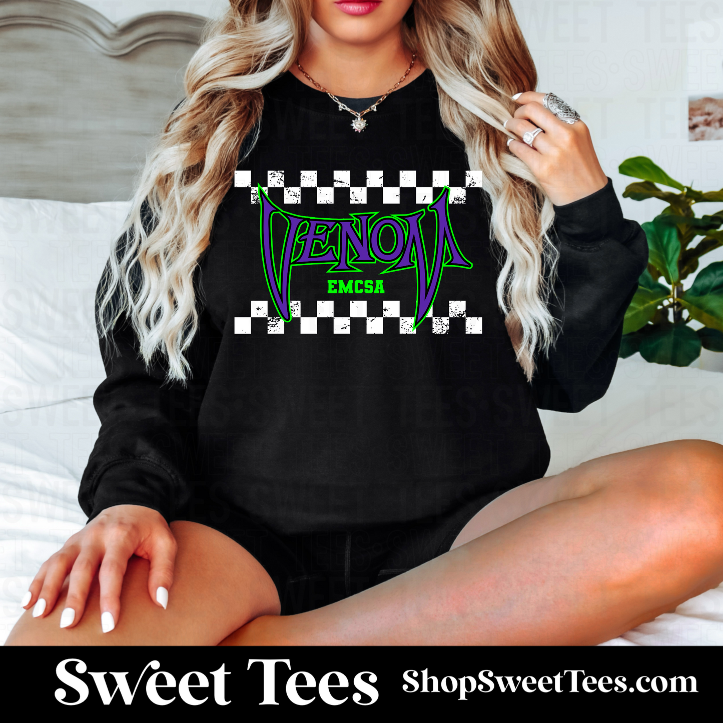 Venom Grunge Checker Sweatshirt