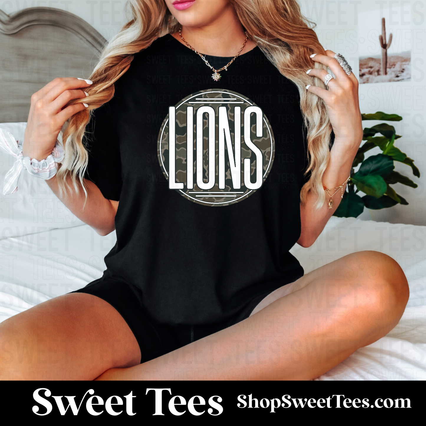 Lions Old School Camo Circle 080 tee
