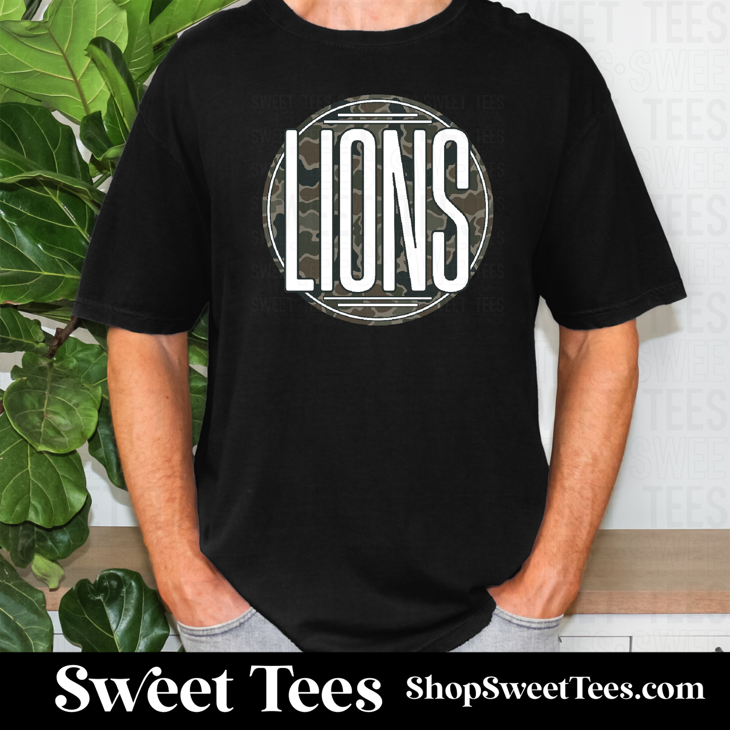 Lions Old School Camo Circle 080 tee