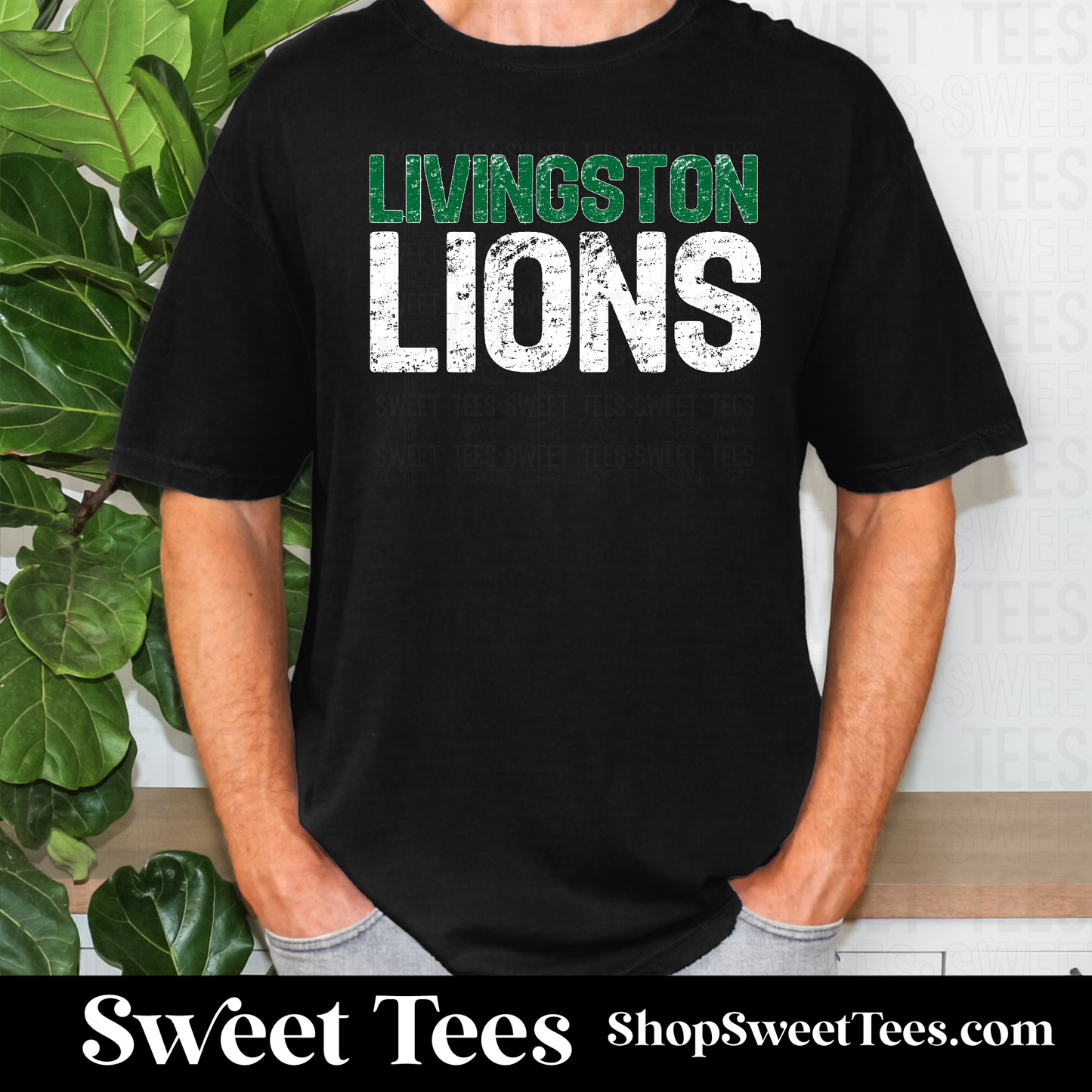 Livingston Lions Heavy Grunge 090 tee