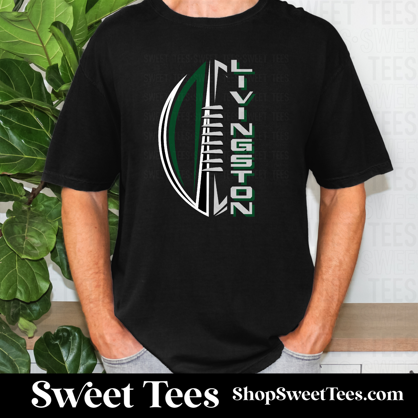 Livingston Vertical Football 102 tee