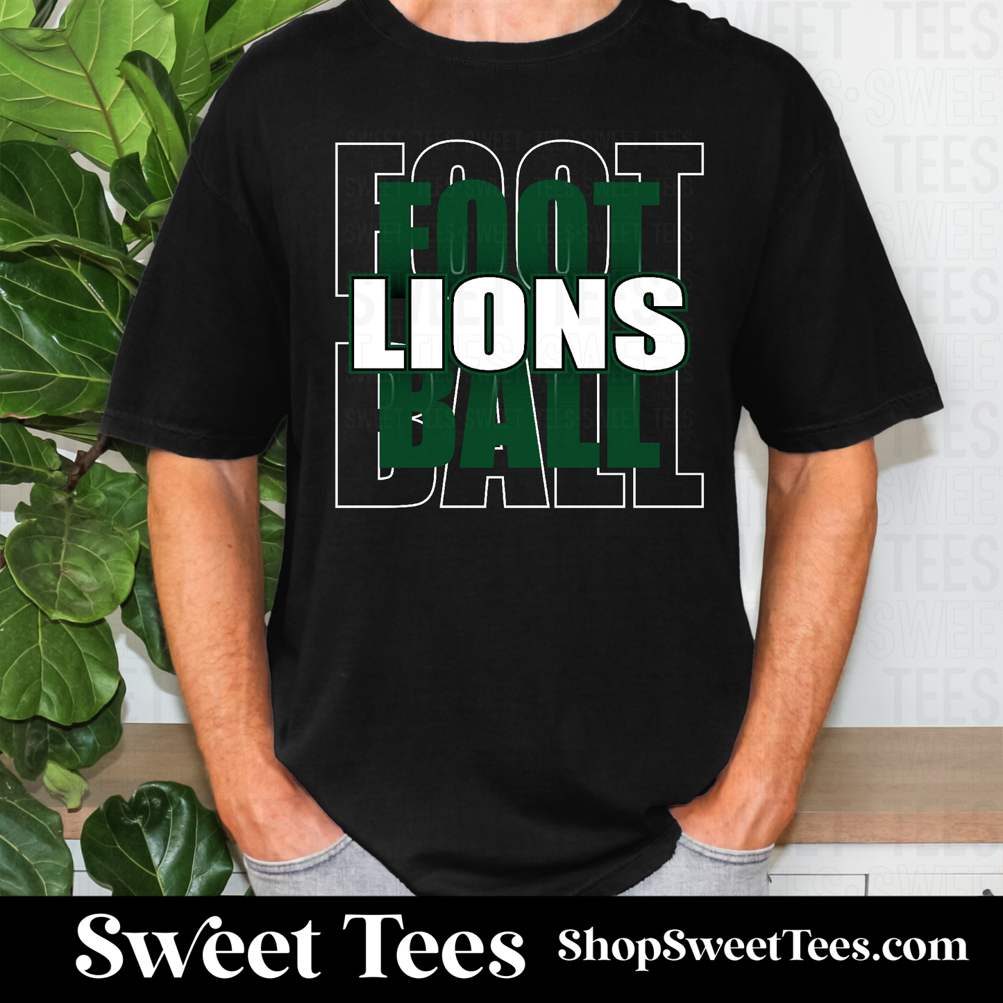 Lions Football Gradient 107 tee