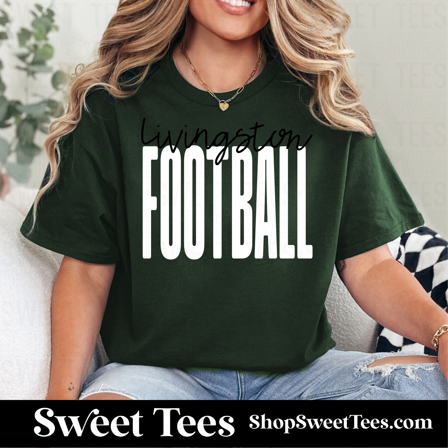 Livingston Lions Football 092 tee