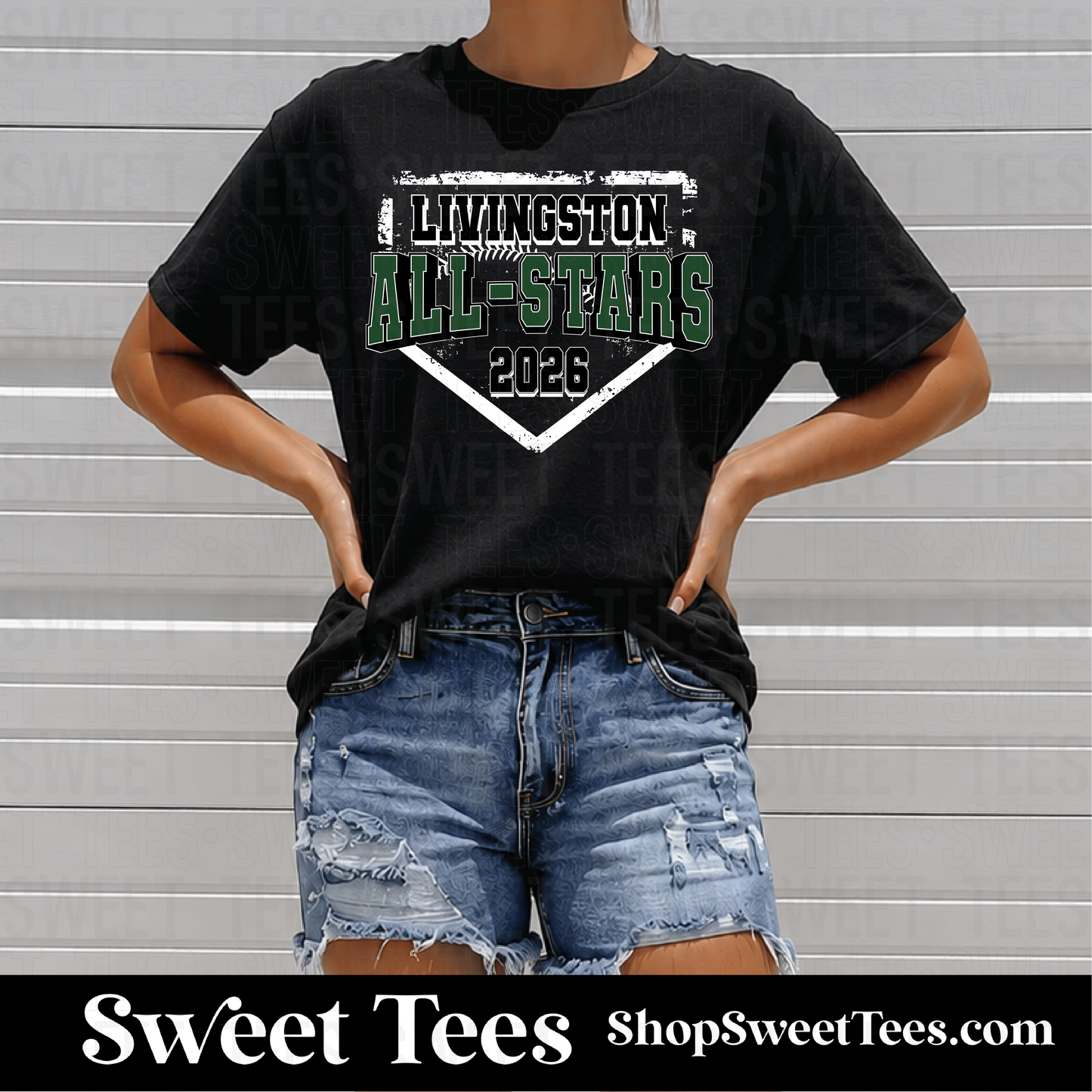 Livingston All-Stars 2026 Grunge Plate tee - Black
