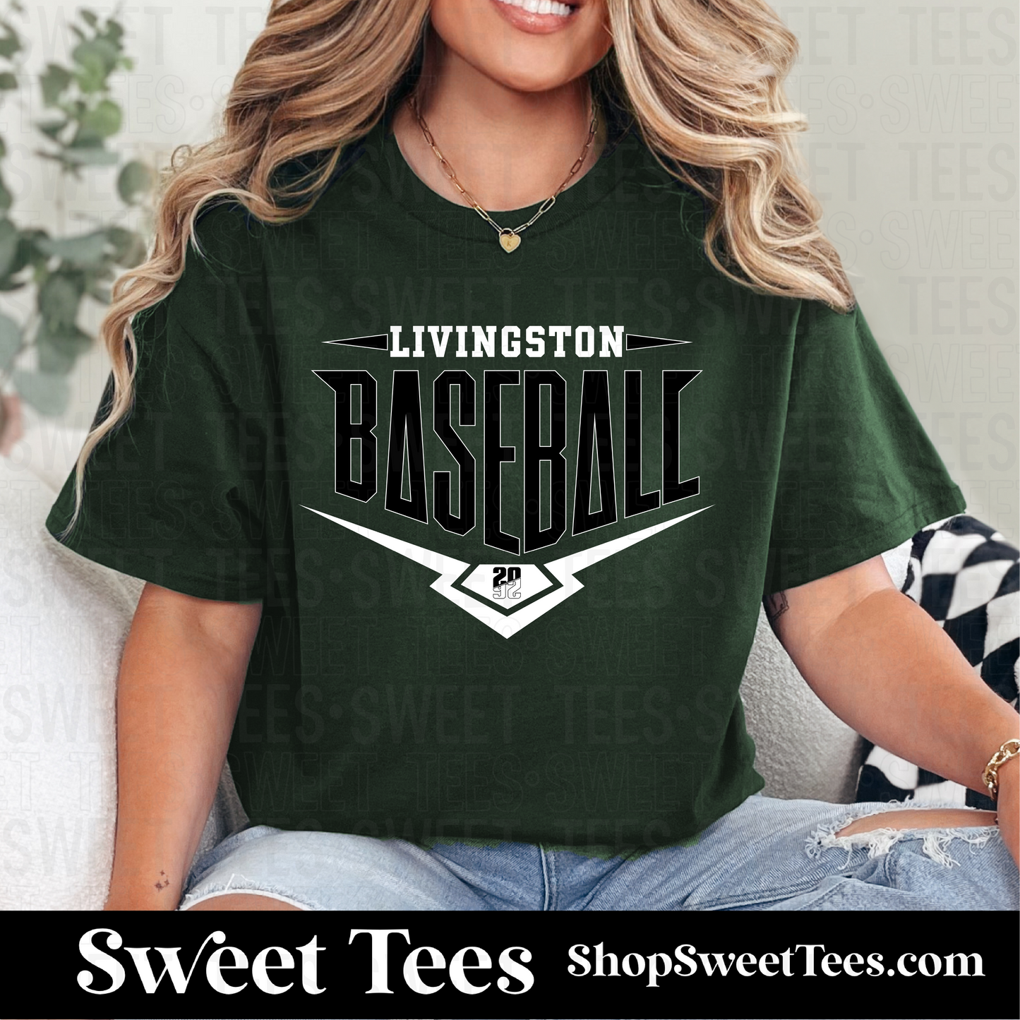 Livingston Baseball 001 tee - Green