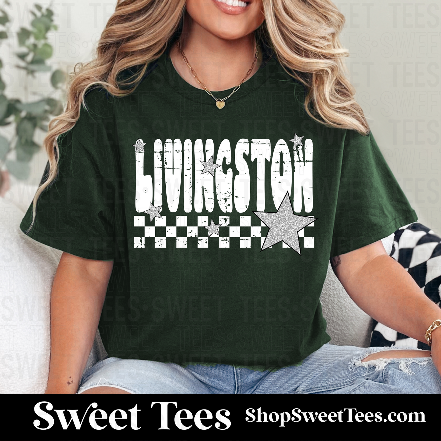 Livingston Grunge Checker 059 tee