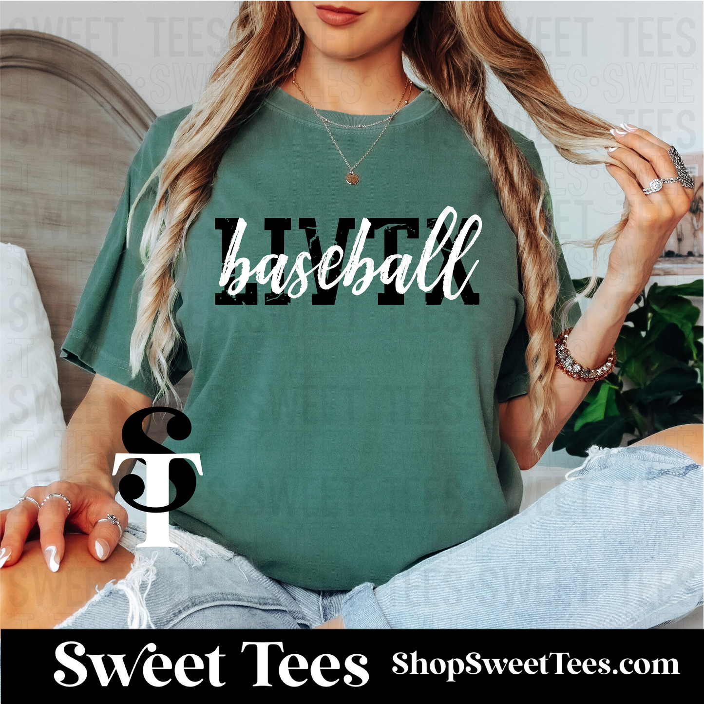 LIVTX Baseball Worn Text tee - CC