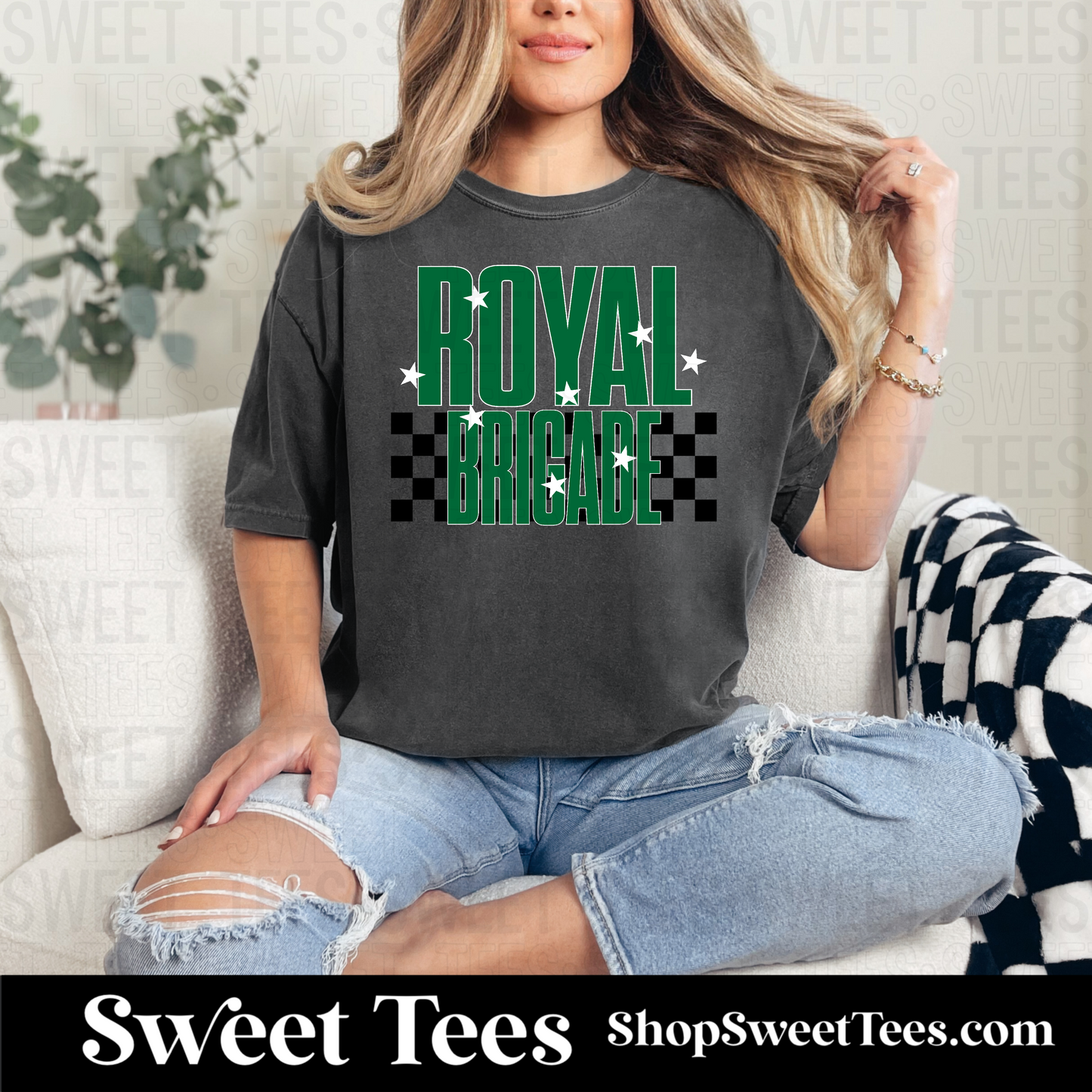 Livingston Royal Brigade Checkered Stars 134 tee