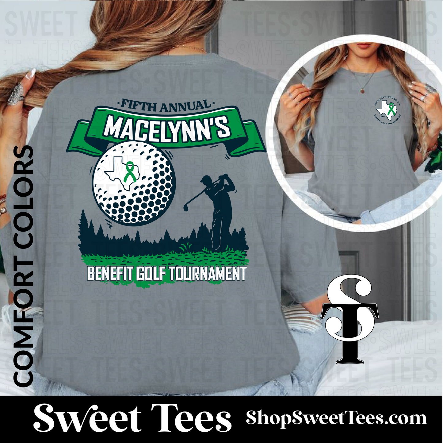 Macelynn's 5th Annual Benefit Golf Drifit tee