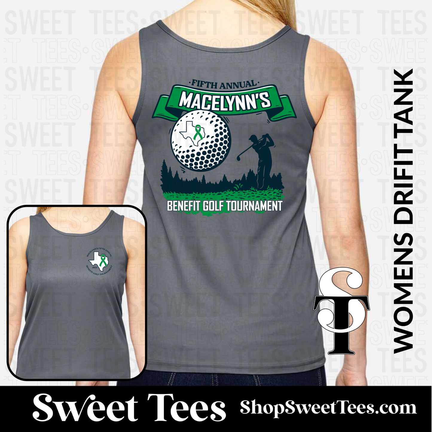 Macelynn's 5th Annual Benefit Golf Drifit tee