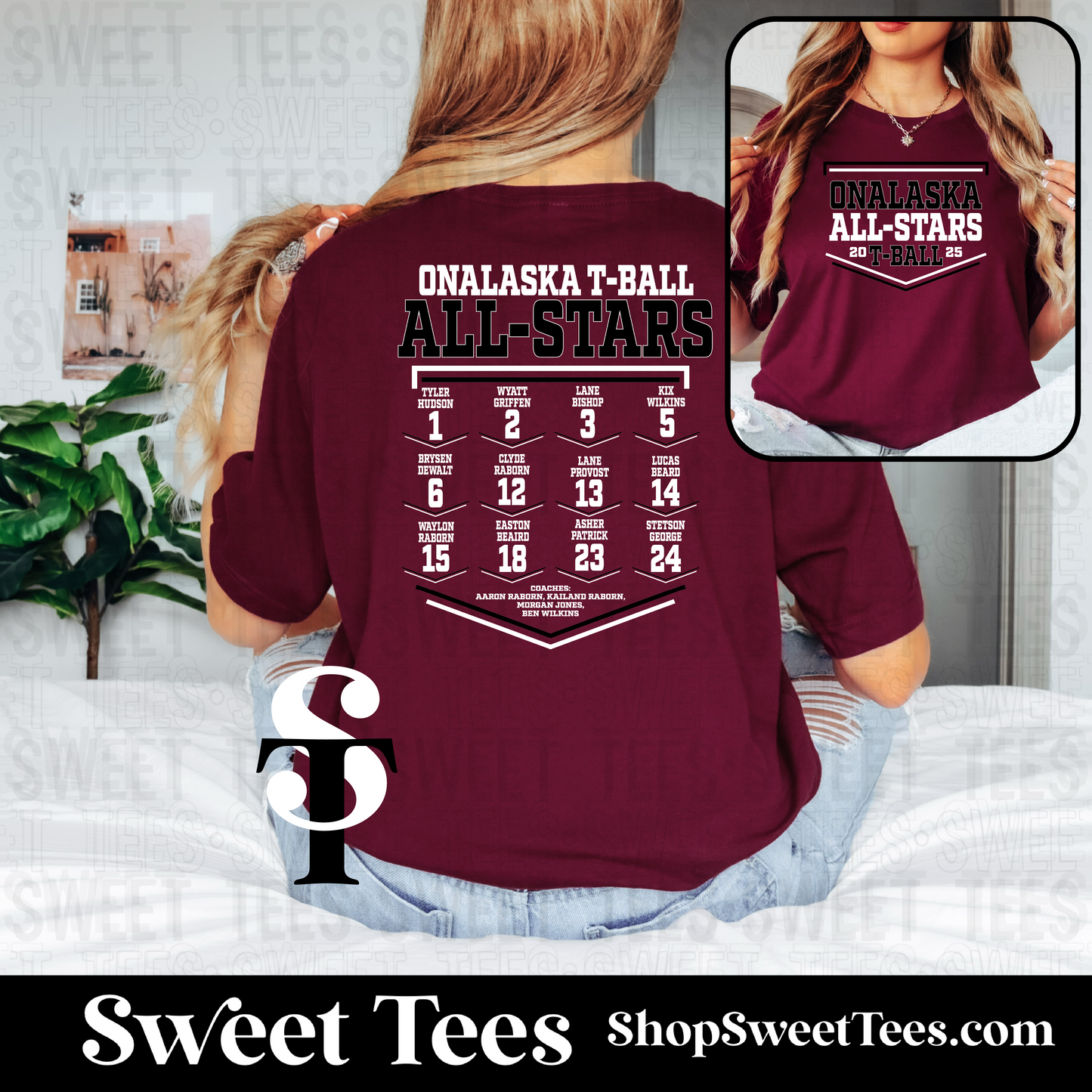 Onalaska T-Ball All-Stars 2025 Roster tee