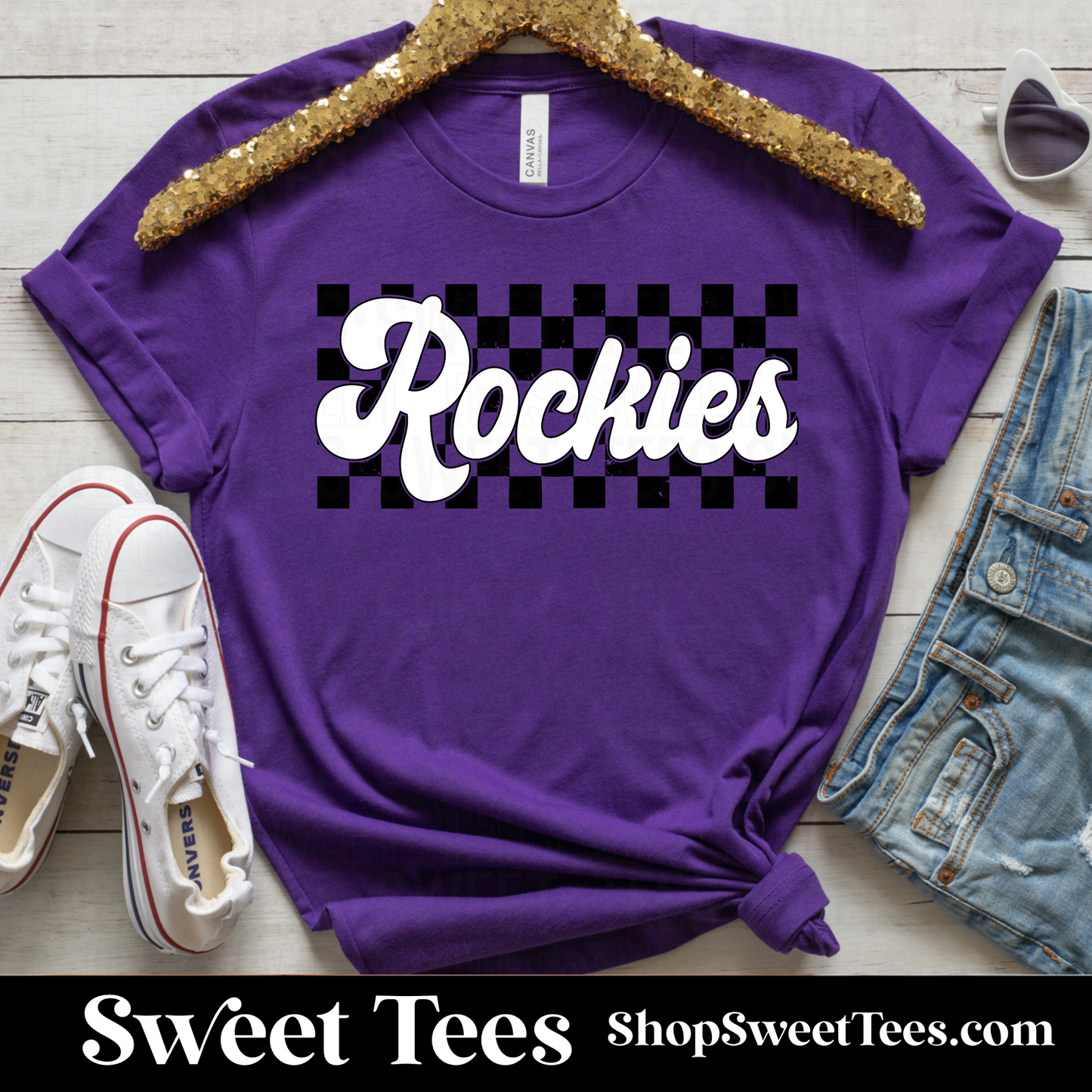 Rockies Checker Script tee