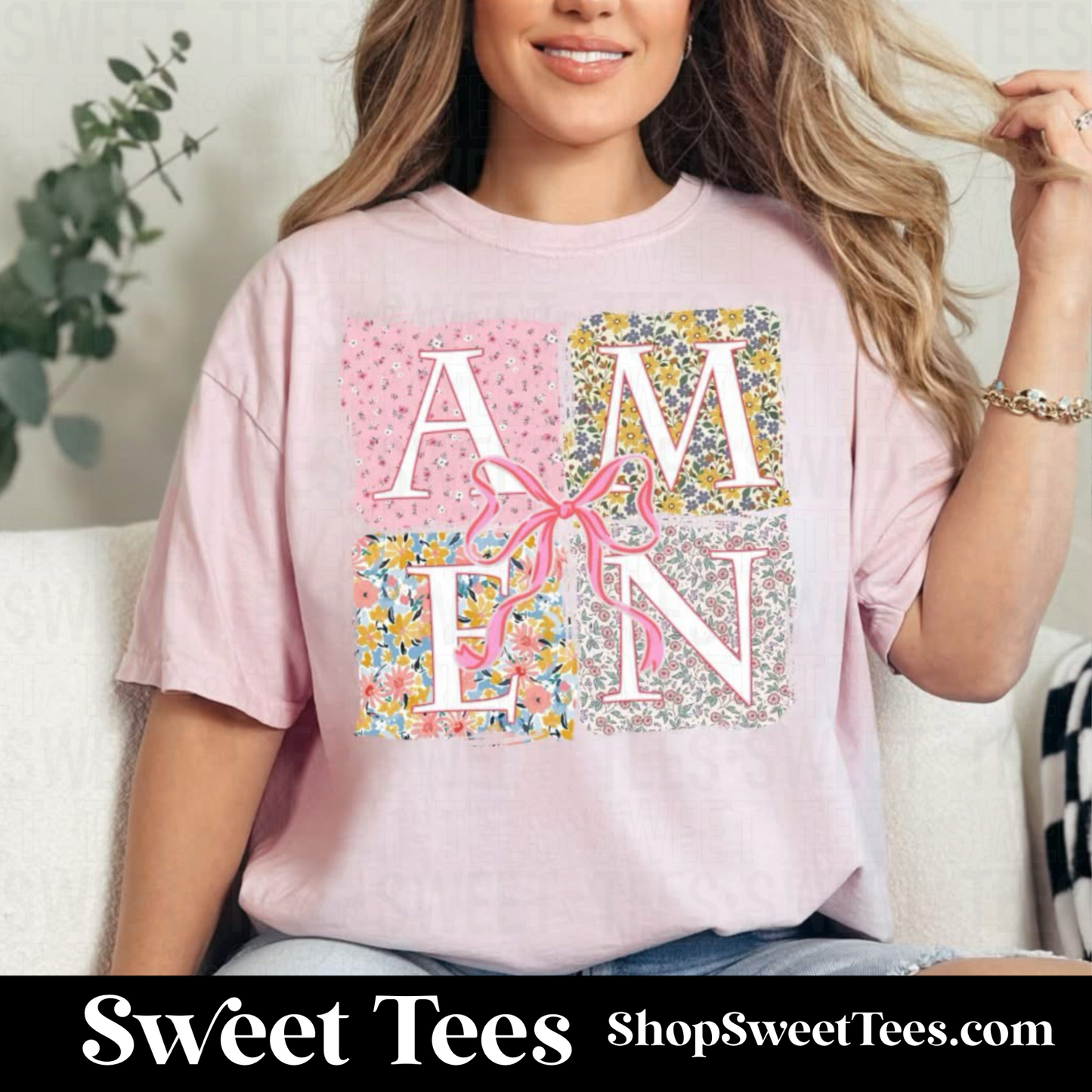 Amen Patchwork tee