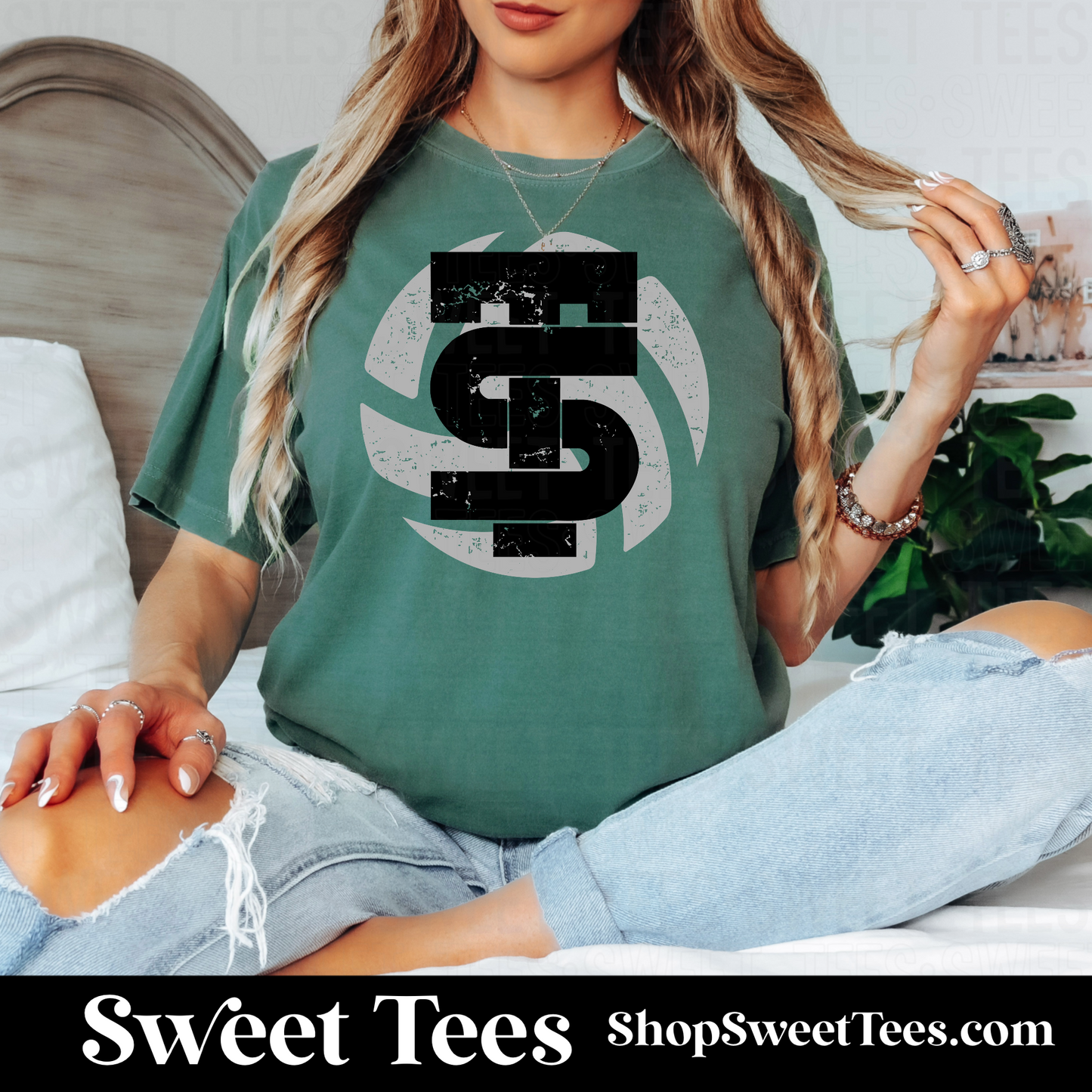 Texas Slam Grunge Volleyball tee