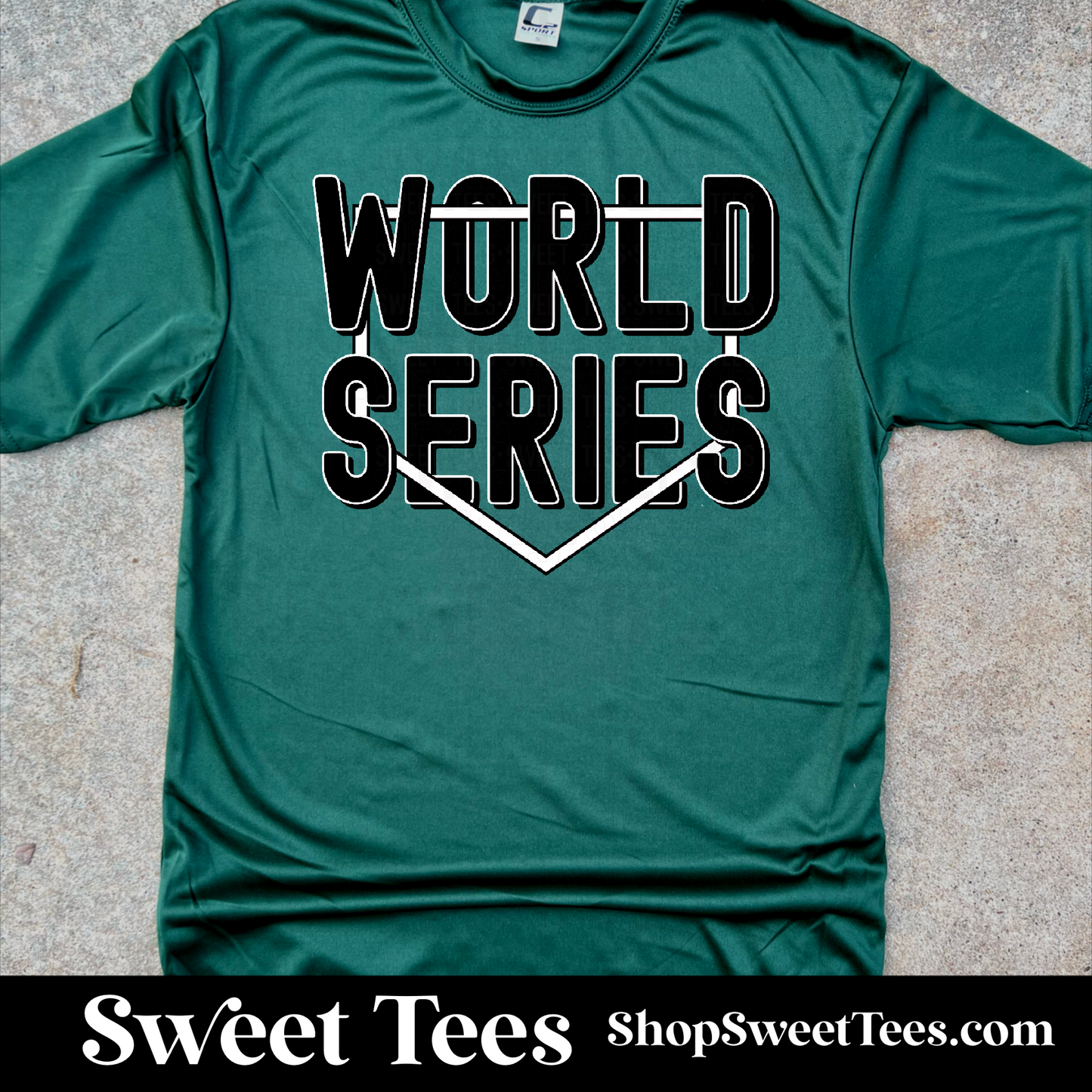 World Series Over Under Plate Drifit tee - Forest