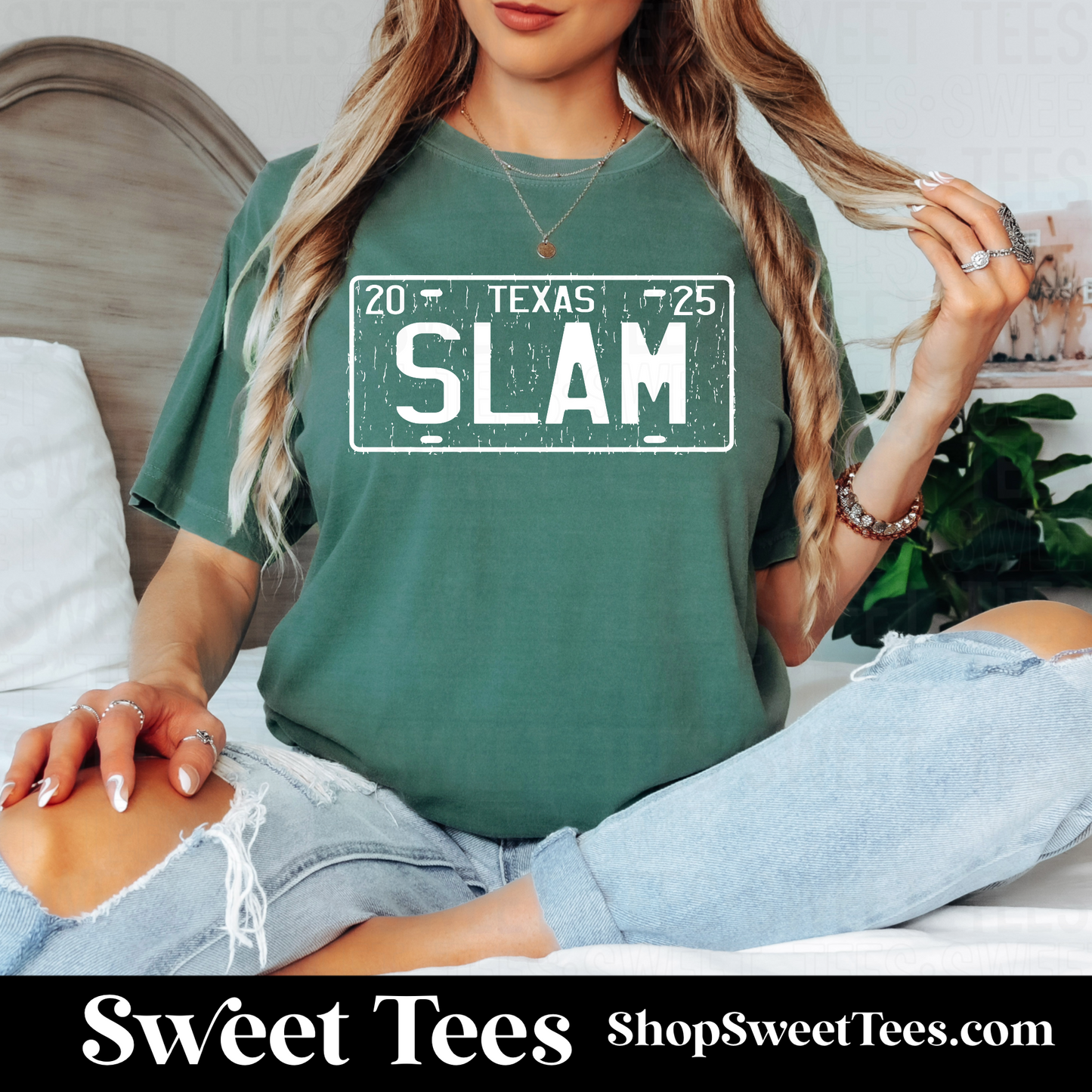 Texas Slam License Plate tee