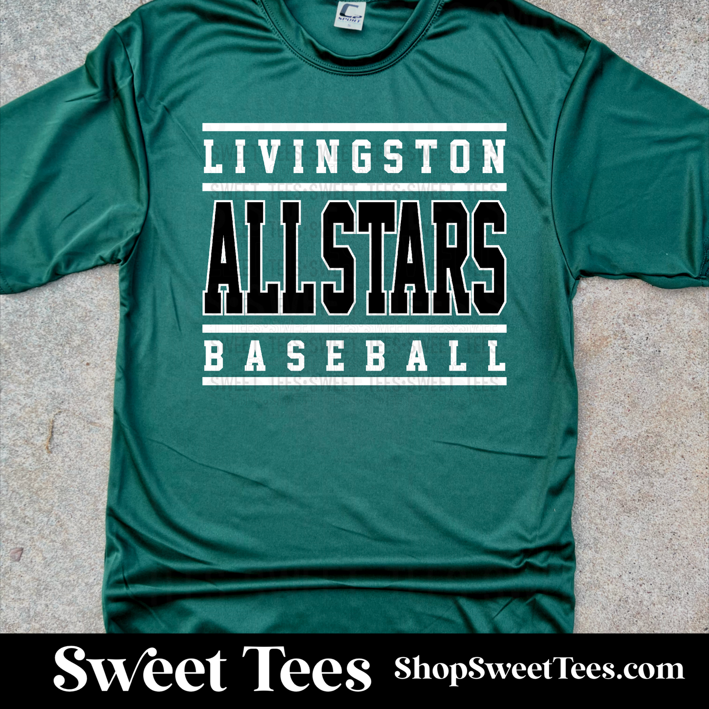 Livingston All-Stars Baseball 4 The Line Drifit tee