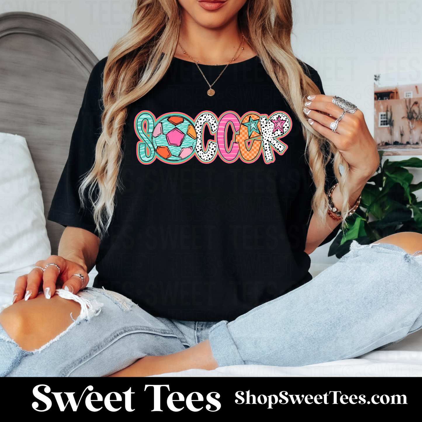 Soccer Preppy Lettered tee