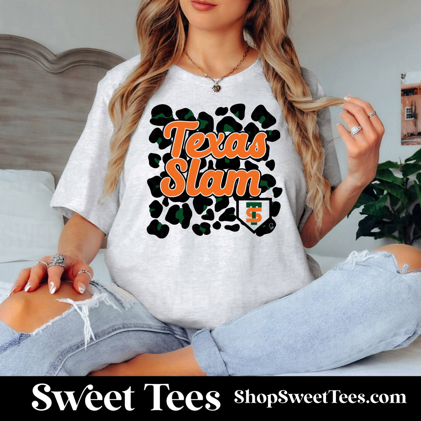 Texas Slam Leopard Bold tee