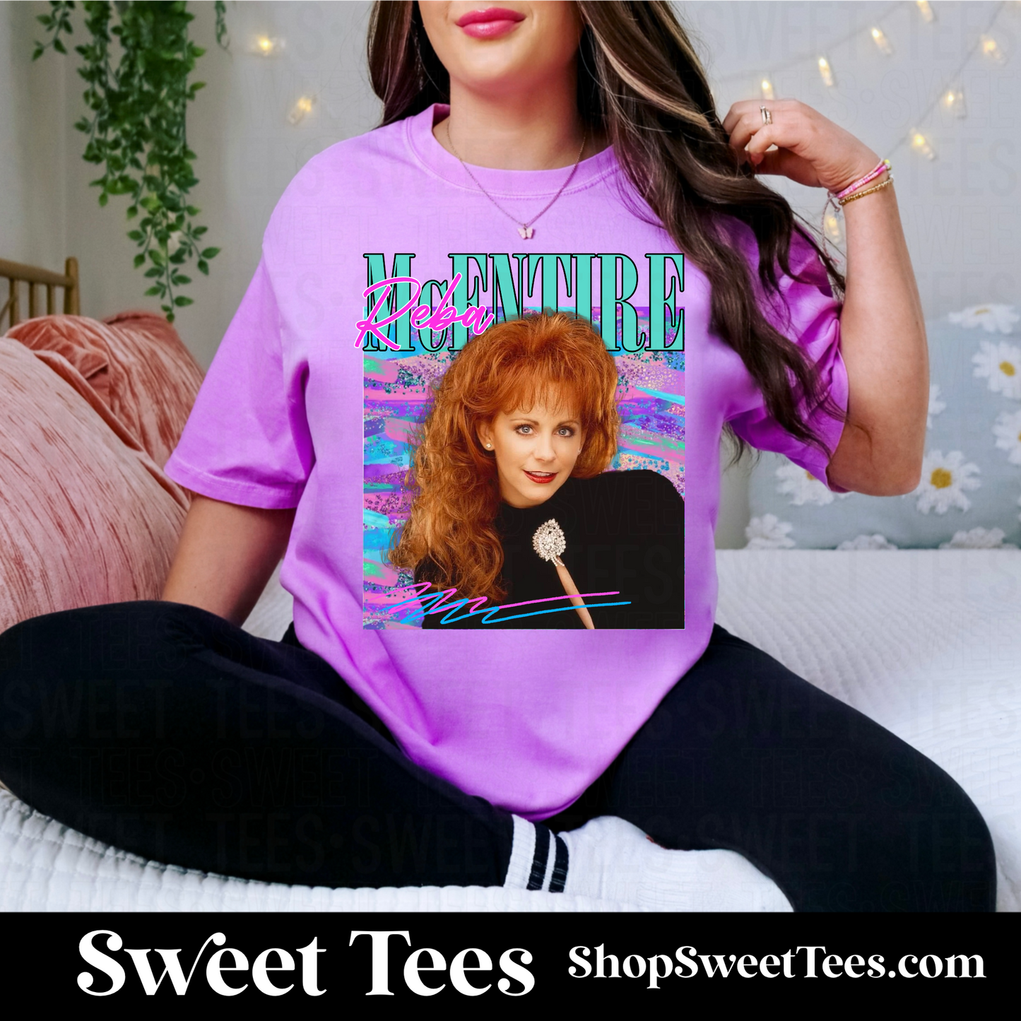 Reba Neon 90s tee