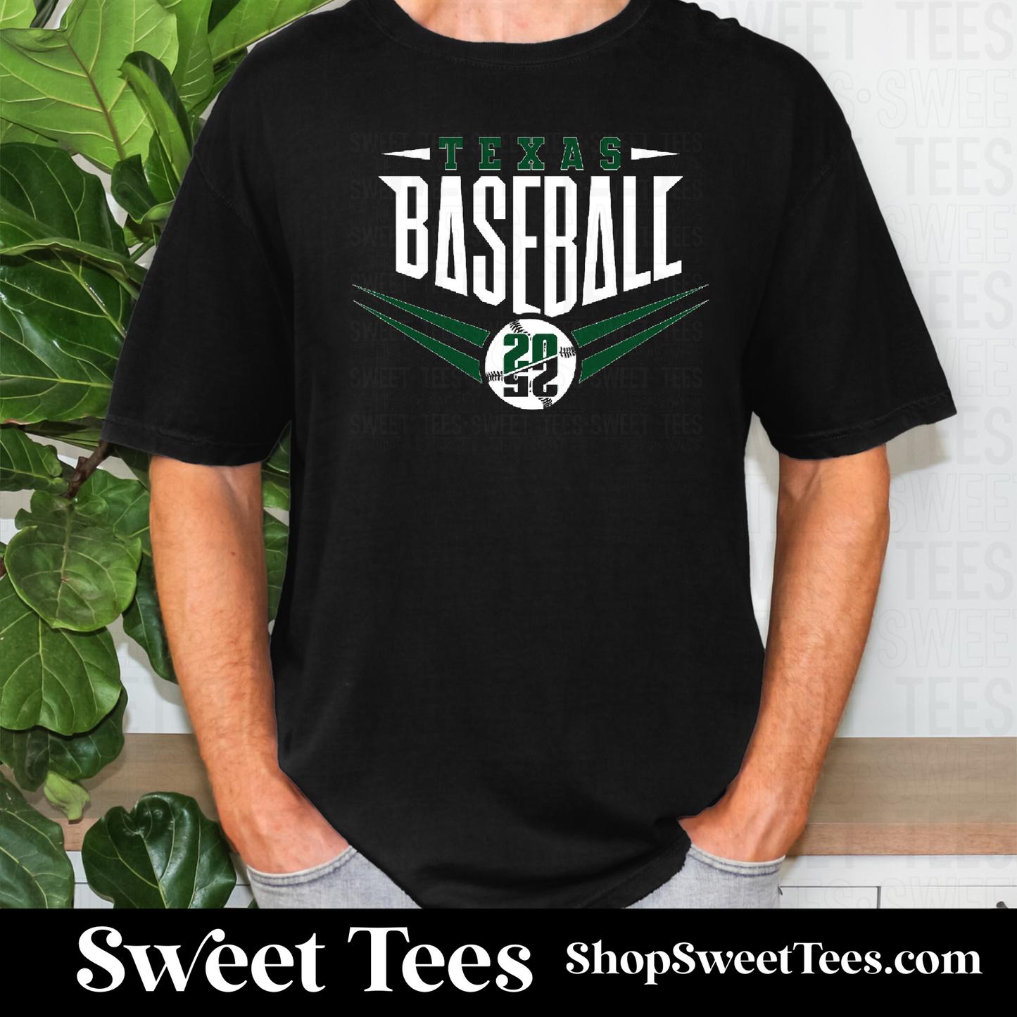 Texas Baseball 002 tee - Black