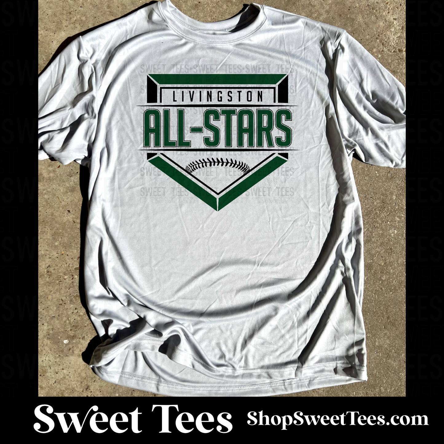 Livingston All-Stars Baseball Plate Drifit tee