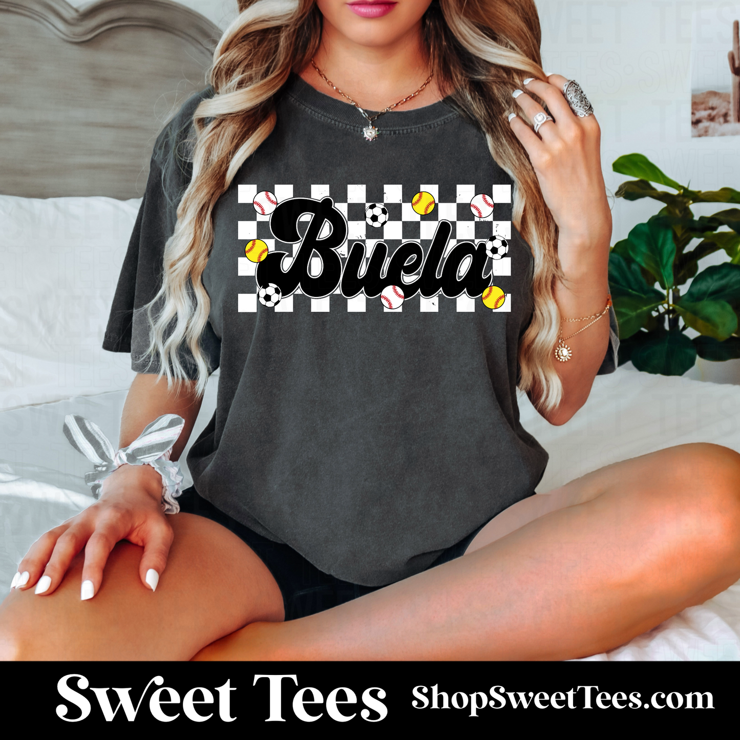 Custom Checker Name + Sports Icons tee