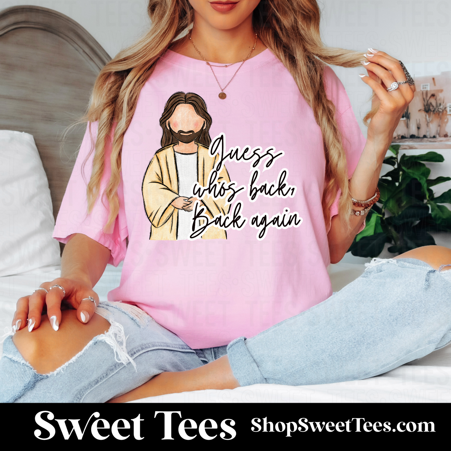 Guess Who's Back Jesus tee