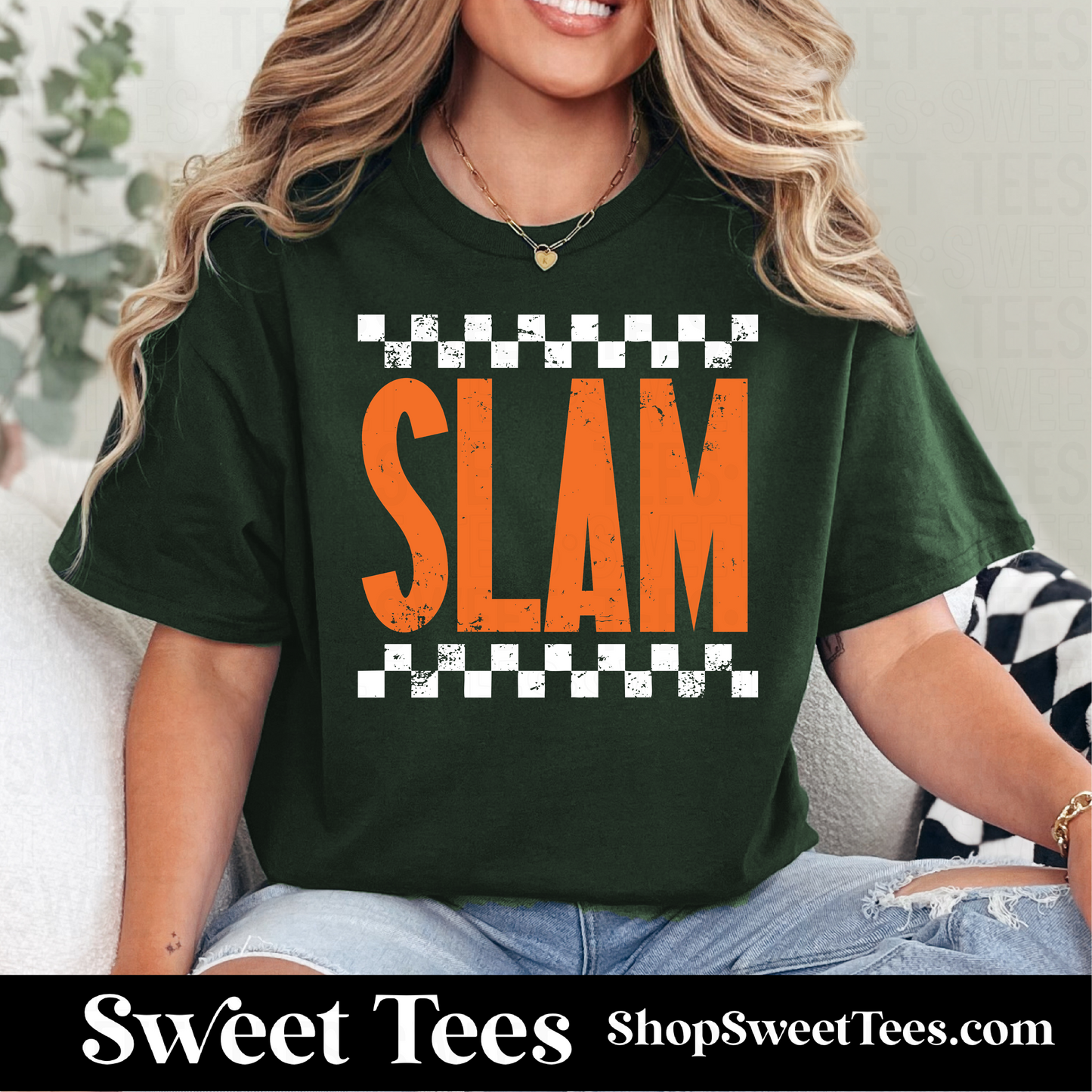 Texas Slam Distress Checker 061 tee
