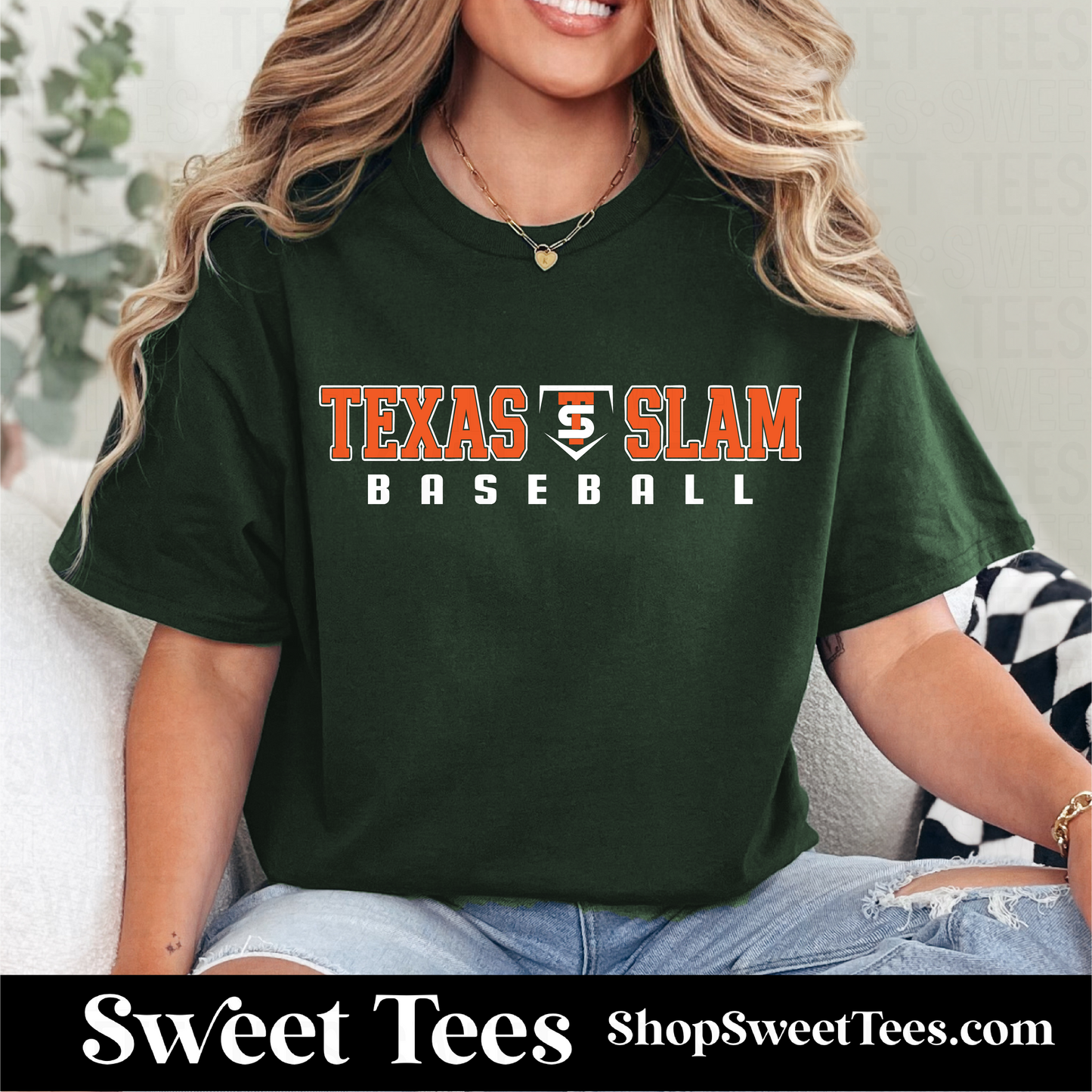 Texas Slam Baseball 088 tee - Forest