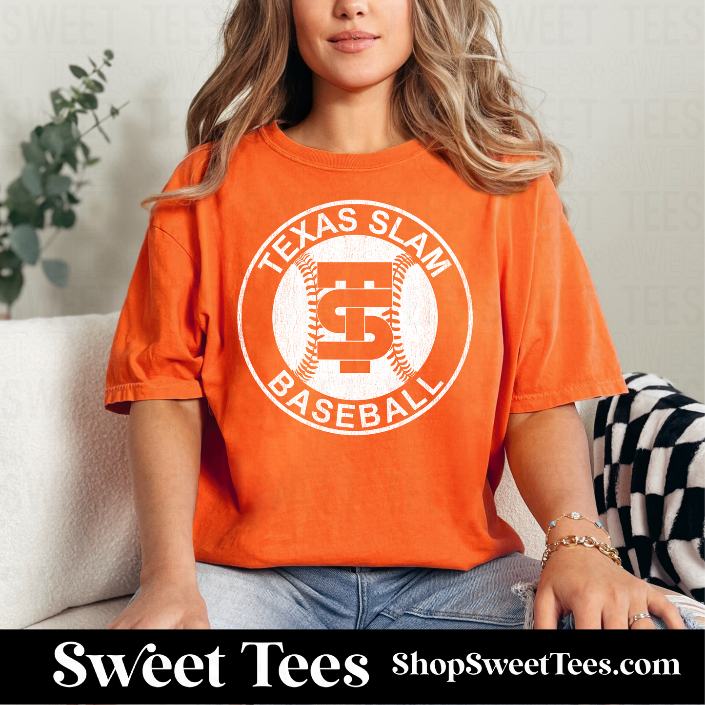 Texas Slam Baseball Old School 149 tee - Orange
