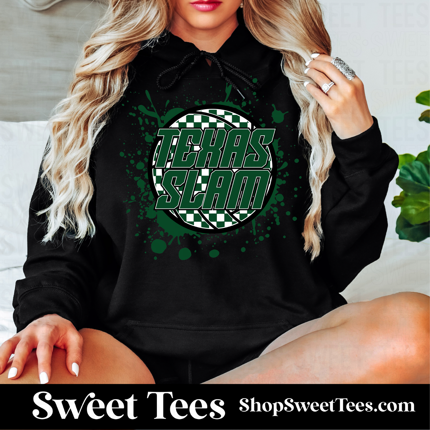 Texas Slam Volleyball Ink Spatter Hoodie