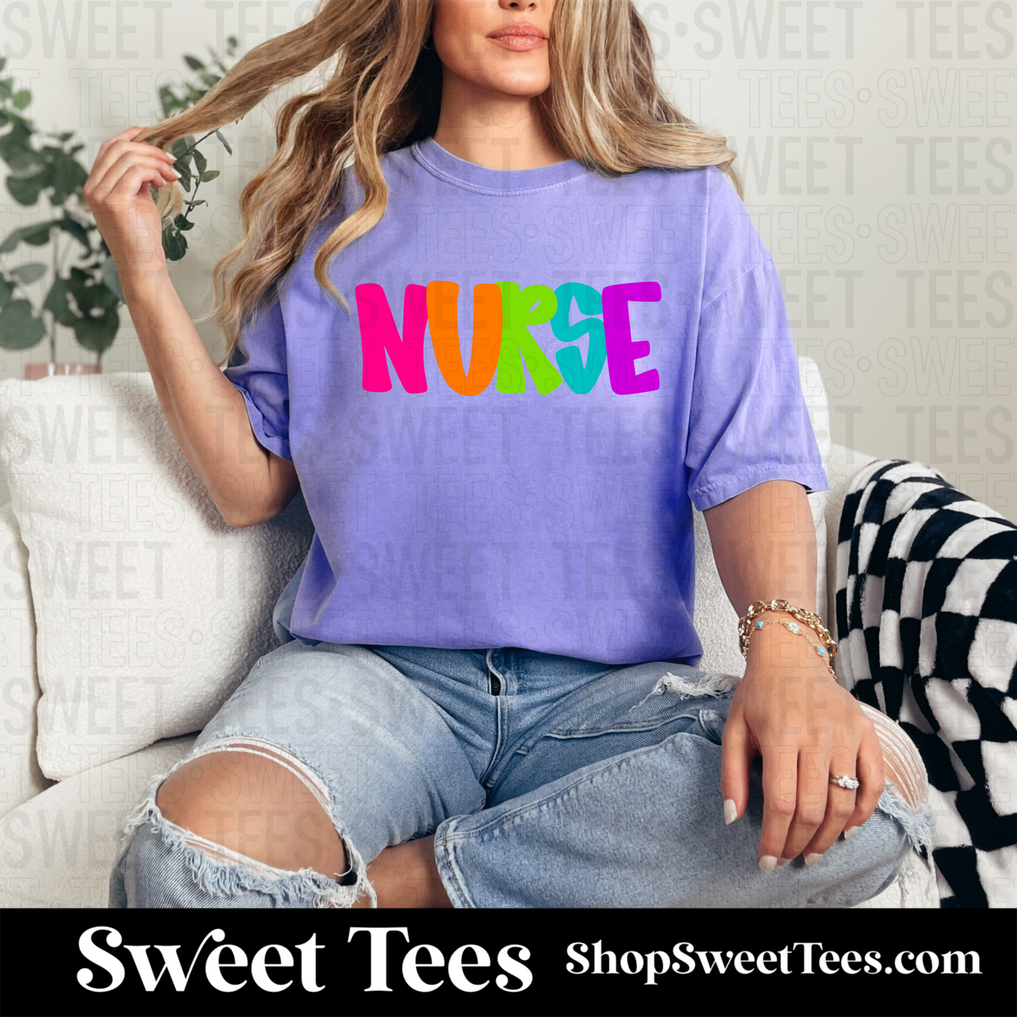 Colorful Nurse tee