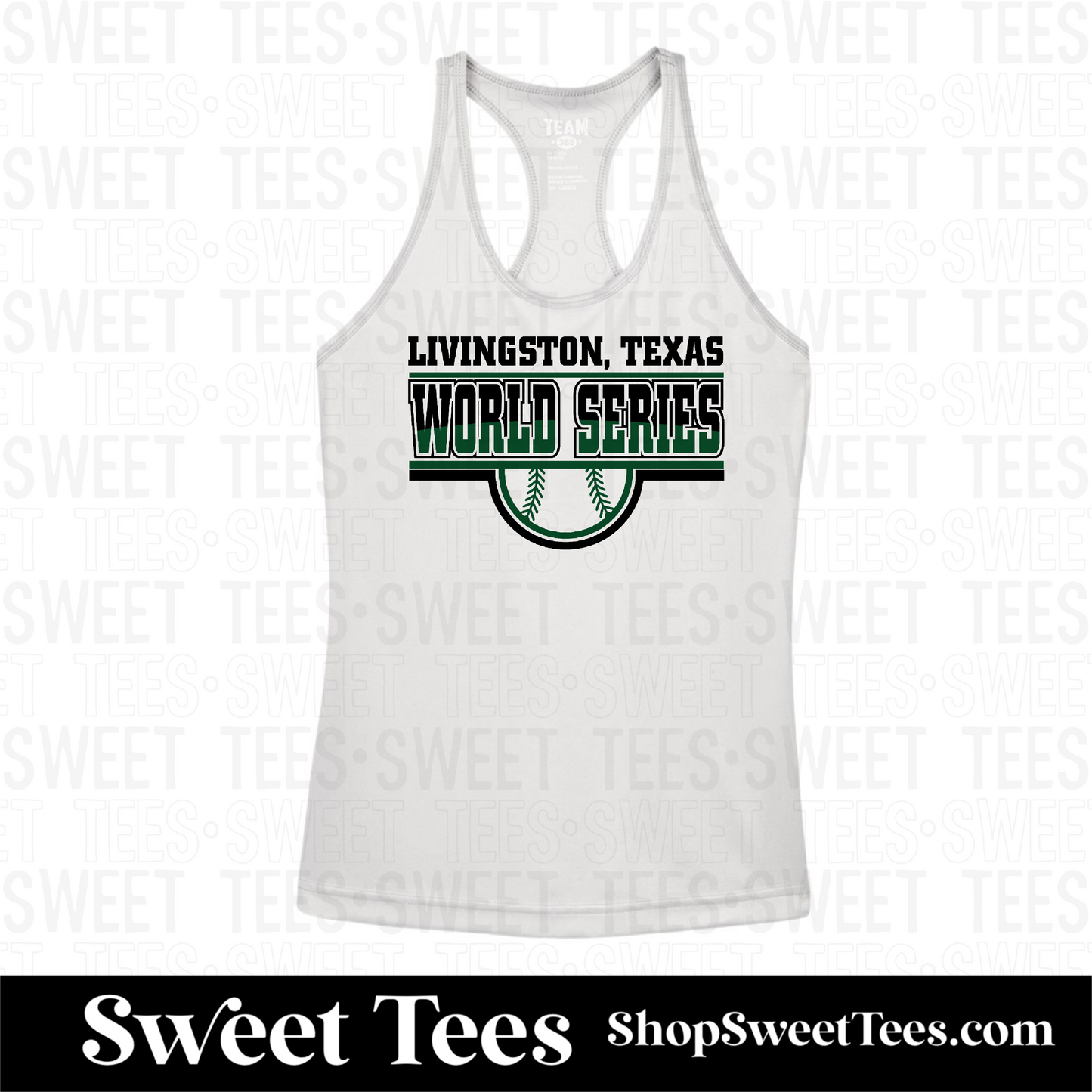 Livingston World Series Silver Ladies Drifit Racerback Tank
