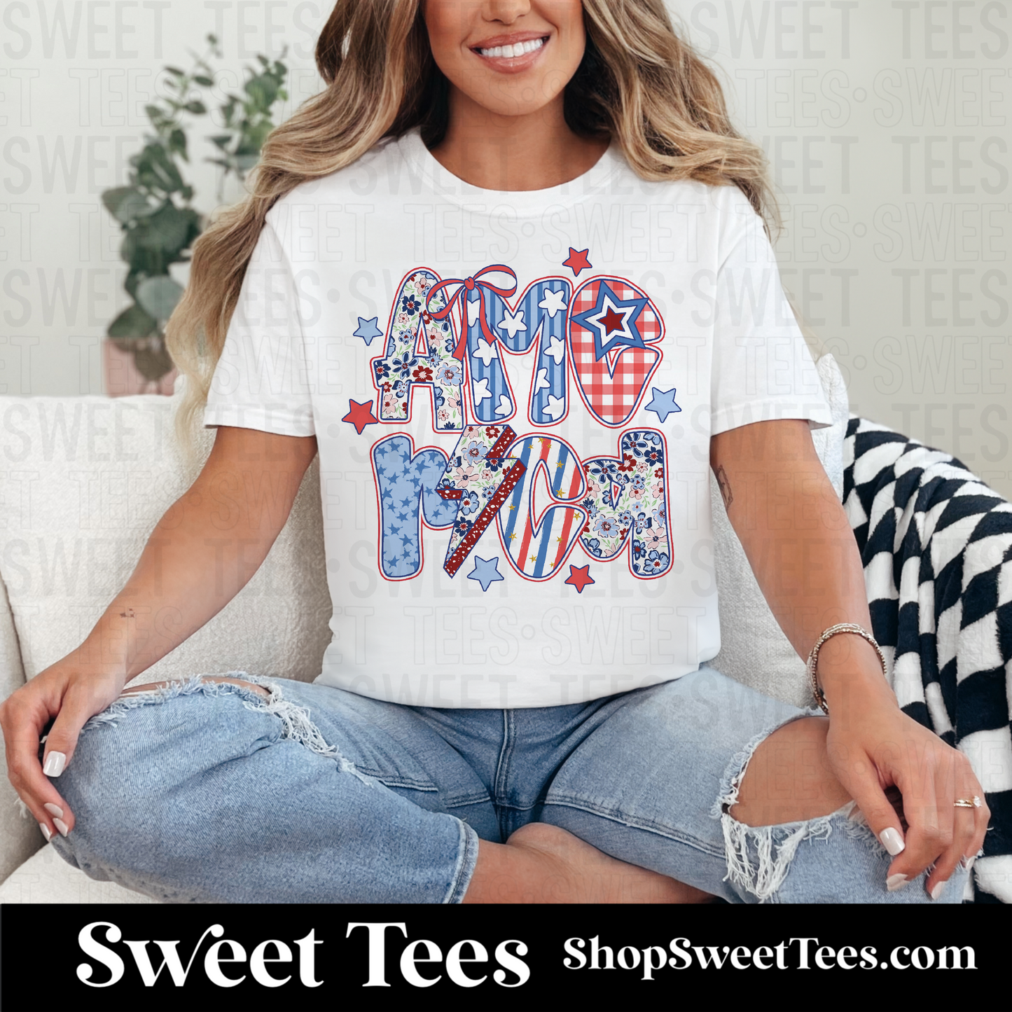 Doodle America Letters tee
