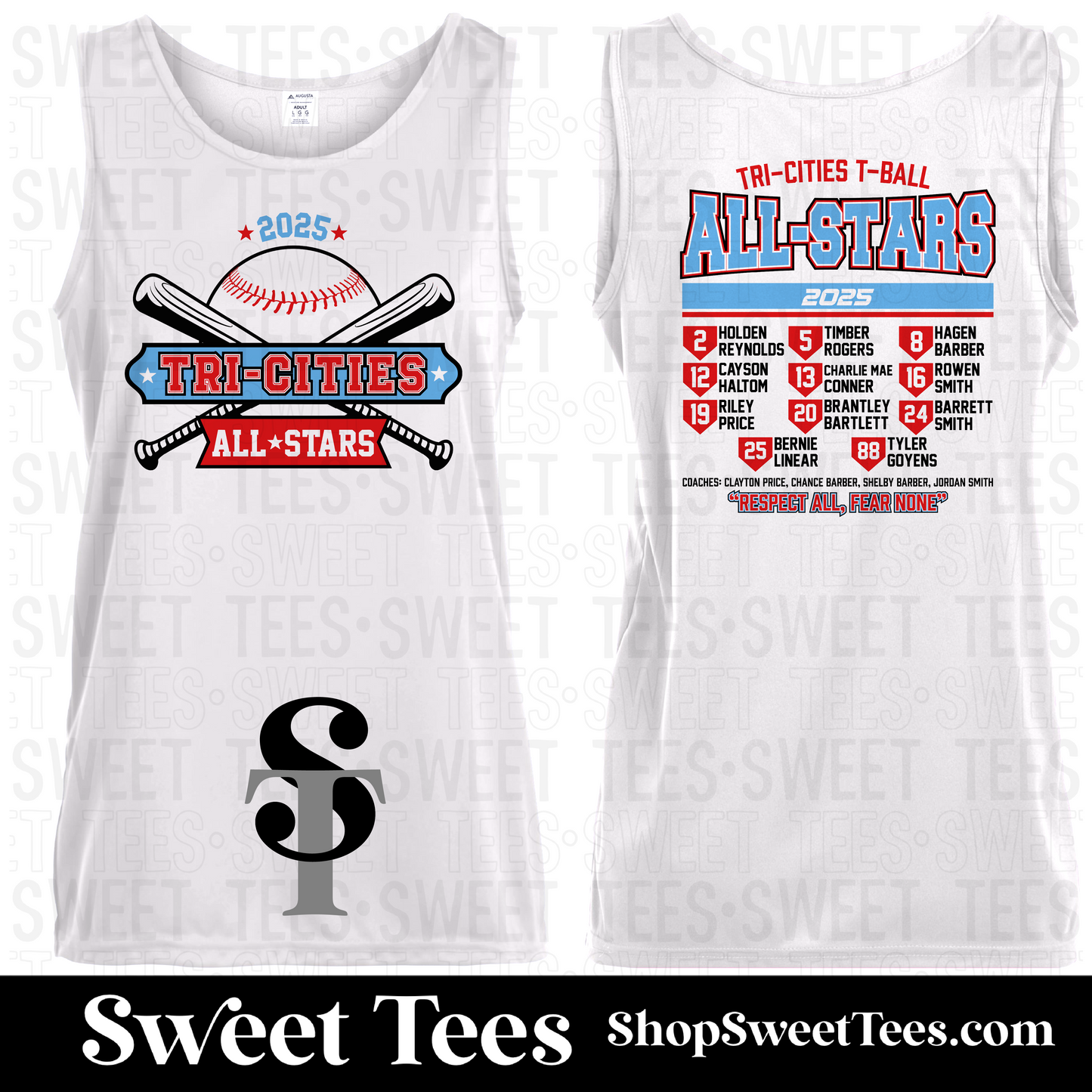 Tri-Cities T-Ball All-Stars 2025 Roster tee