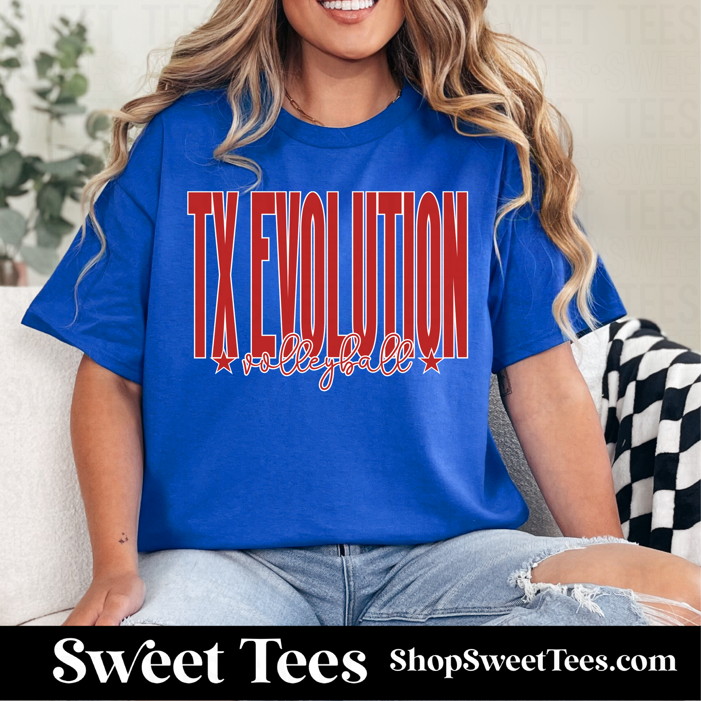 TX Evolution Volleyball 160 tee - Blue