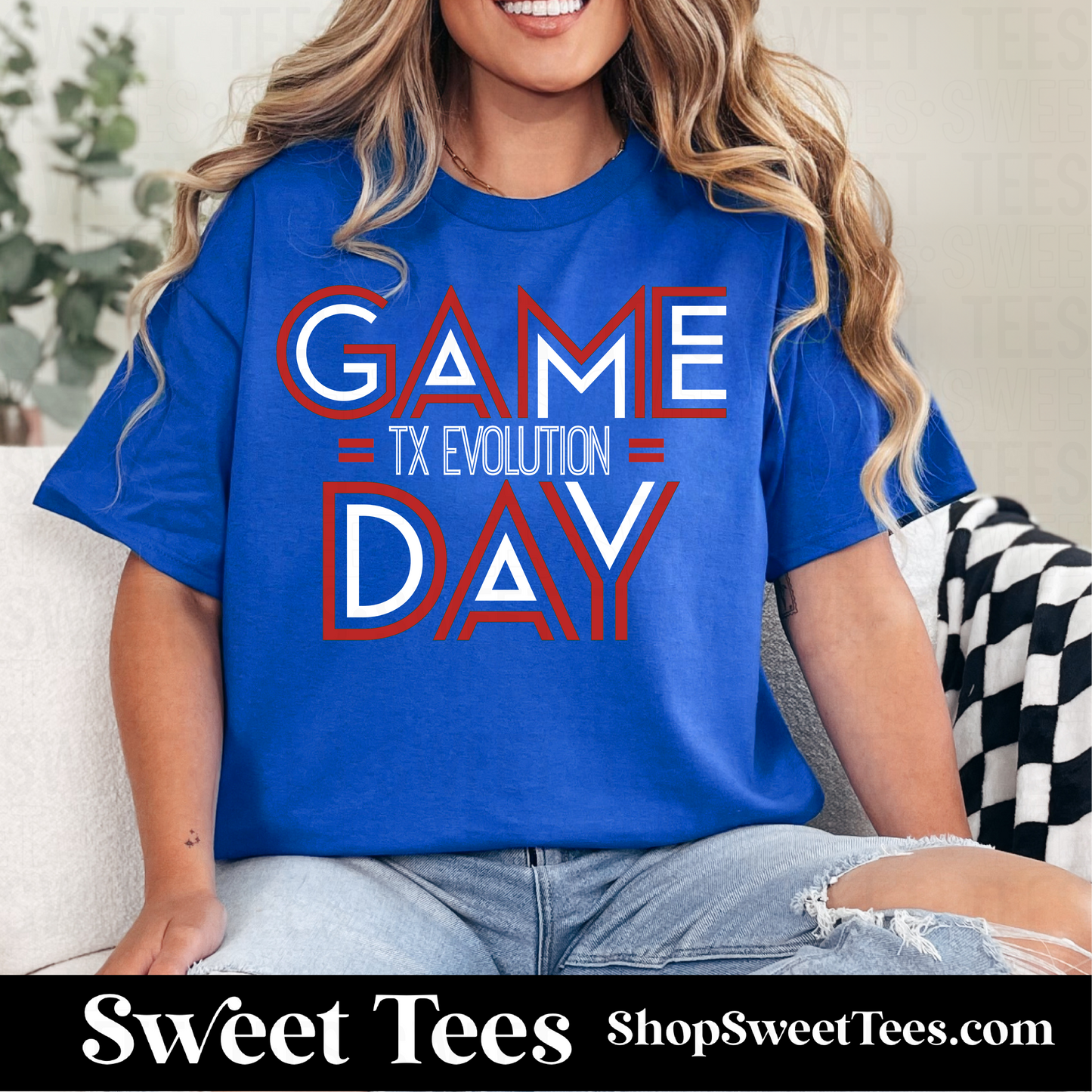 TX Evolution Volleyball Game Day Inline 170 tee - Blue